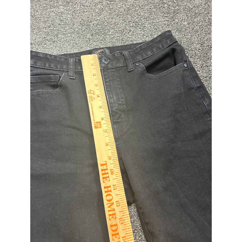 Quince Stretch High Rise Straight Jeans Black Womenss 27x27 High Rise Classic - Picture 4 of 8